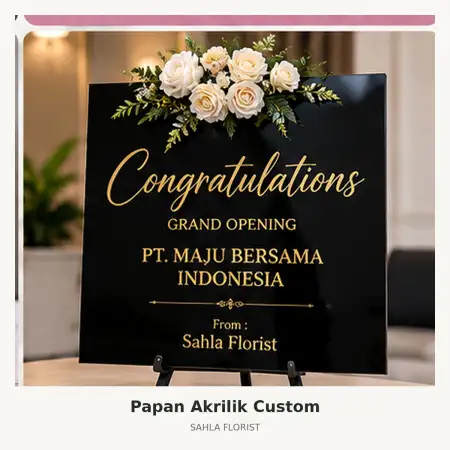 Papan Bunga Akrilik Gamping
